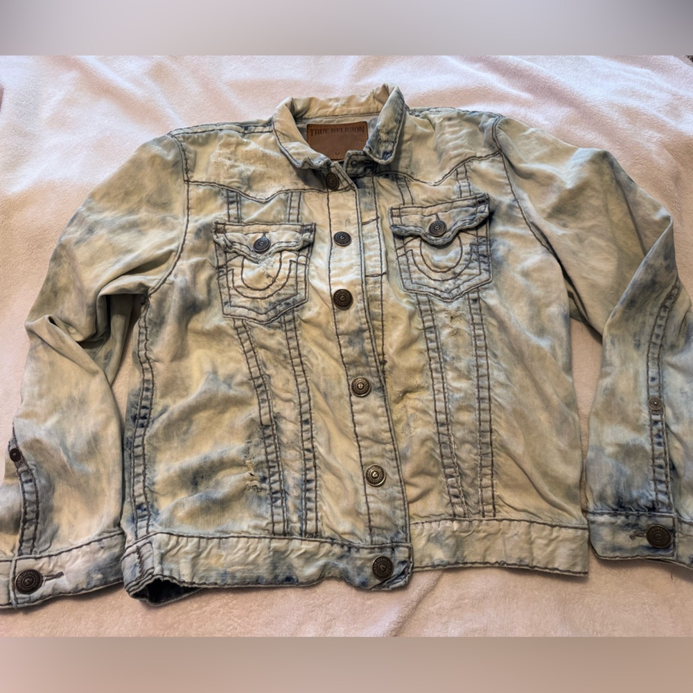 True Religion Light Wash Jean Jacket